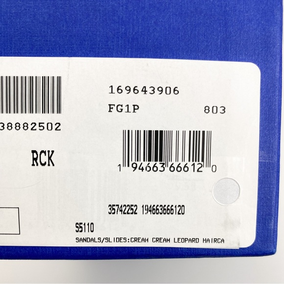 NIB Stuart Weitzman Delilah Leopard Print Calf Hair Slides Size 9.5 - Picture 11 of 11